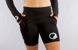 Women's Black Compress Shorts