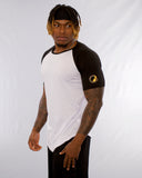 White/Black Q2AA- Mens 2 Tone Shirt