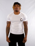 Q2AA Men's White Poly Tee