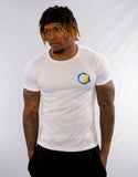 Q2AA Men's White Poly Tee