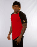 Red/Black Q2AA- Mens 2 Tone Shirt